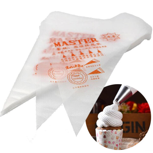 100 Pcs Disposable Piping Bags, Piping Bags, Generic Food Grade Plastic Icing Piping Bags Pastry Fondant Cake Decorating Bag Tool