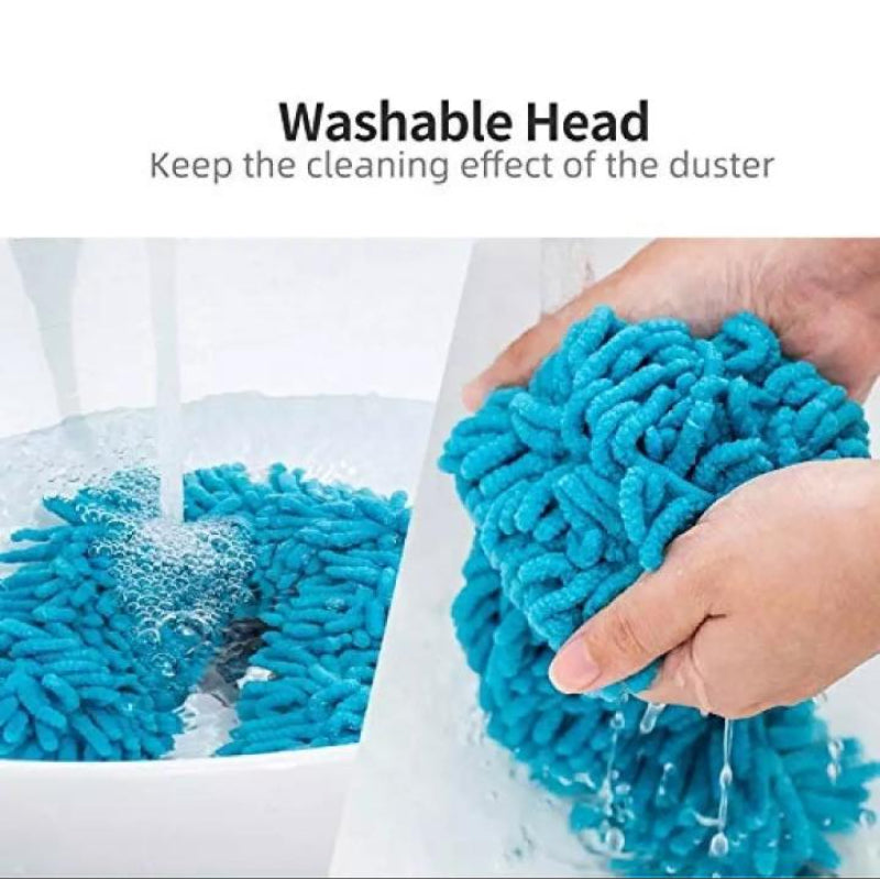 Multi-Functional Flexible Micro Fiber Duster With Telescopic Stainless Steel Handle