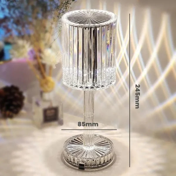 Diamond Table Lamp Crystal Touch Control Color Changing Light Romantic Bar Atmosphere Lamp Acrylic USB Rechargeable Night Light