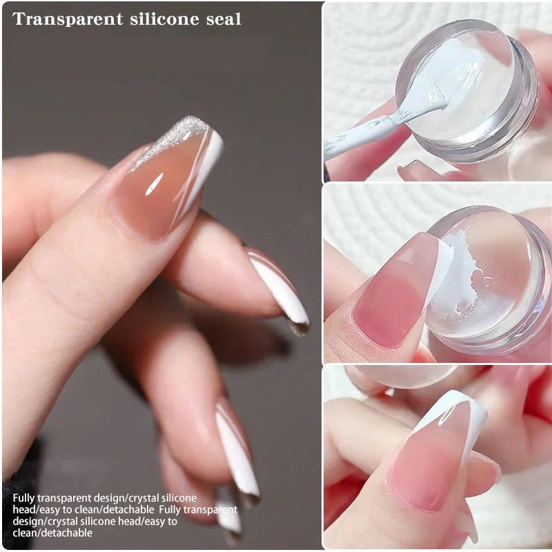French Nails Silicone Stamp Eco-Friendly Nail Art Tool