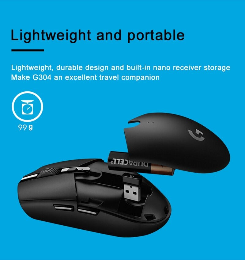 Logitech Lightspeed G304 Wireless Gaming Mouse Hero Sensor 12000DPI
