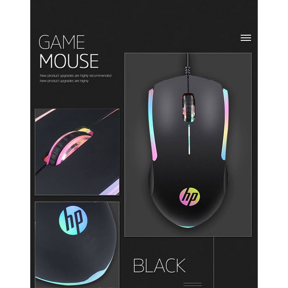 HP M160 Wired Mouse High Performance Optical Gaming Mouse With Rainbow LED