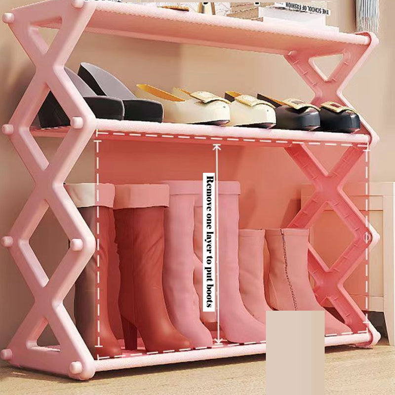 4 Layers X-Type Foldable Fashion Shoe Organizer Stand