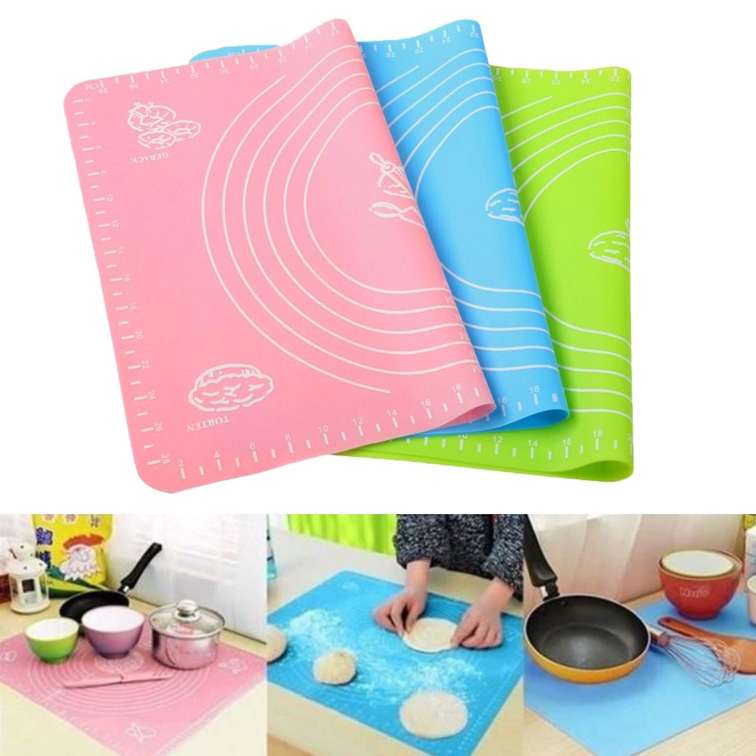 Thicken High Temperature Resistant Silicone Kneading Dough Mat