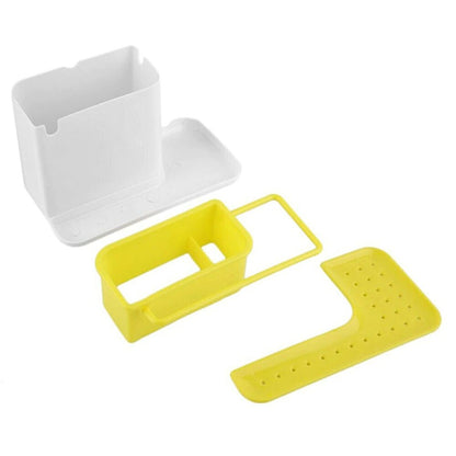 3 In 1 Sink Tidy Cleaning Caddy Bath Perfect Base Kitchen Brush Sponge Sink Draining Towel Rack