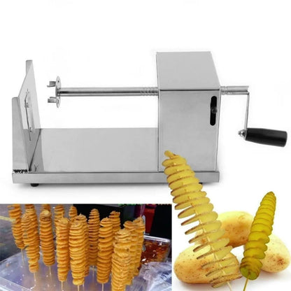 High-Quality Stainless Steel Manual Operation Potato Spiral Cutter Machine