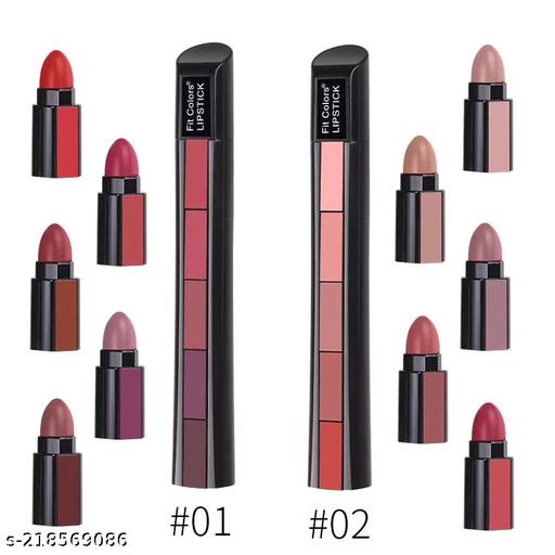 5 In 1 Matte Lipstick (Pack Of 2 – light Dark Shade)