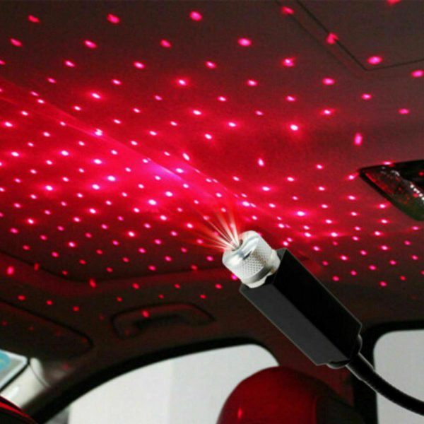 Car Roof Projection Light USB Portable Star Night Light Adjustable LED Galaxy Atmosphere Light Interior Ceiling Projector