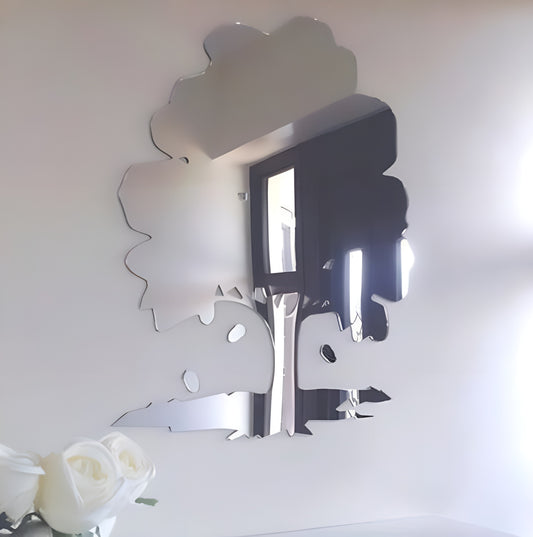 Oak Tree & Acorns Shaped Acrylic Mirror Wall Stickers