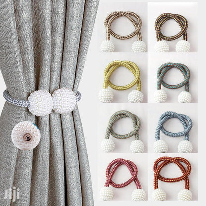 Curtain Magnetic Clip Bead Curtain Tie back Hanging Ball Curtain - (Random Color)