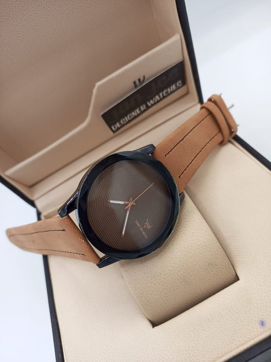 Timeworth Brown Round Dial Stylish Watch - Without Box
