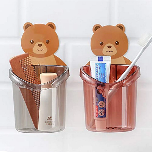 Teddy Bear Cute Toothbrush Holder Bear Storage Rack (Random Color)