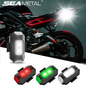 Pack Of 2 USB Charging Motorcycle Strobe Led Aircraft Lights Warning Lights Drone Cruise Led Strobe Lights Turn Signal Lights