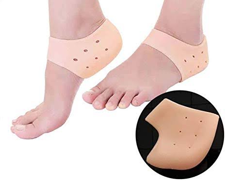 Half Heel Anti-Crack Silicone Socks (Pair)