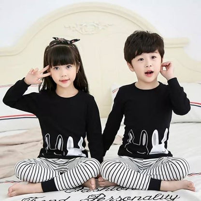 2 Sleeping Bunny Printed Design Styles Kids Night Suits Full Sleeves Kids Night Suits Kids Sleep Wear Kids Night Dress