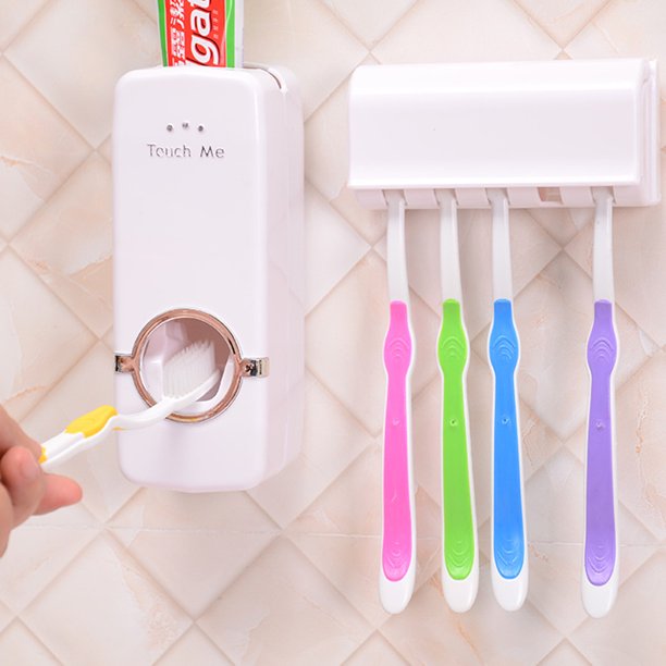 Automatic Toothpaste Dispenser Toothpaste Squeezer & Holder Set