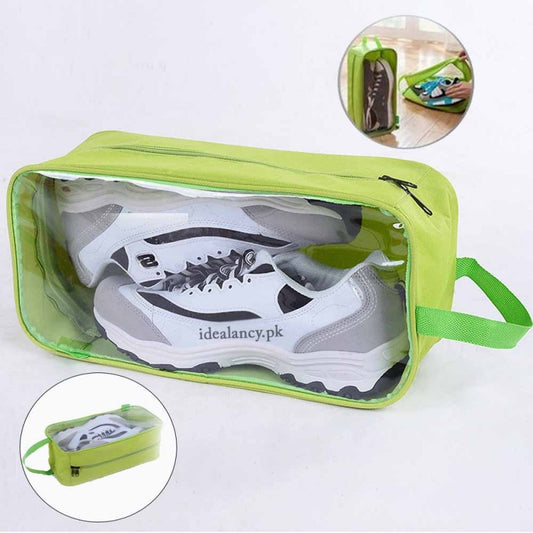 Under Bed Shoe Organizer Bag Clear Light Zip (1 Pairs)