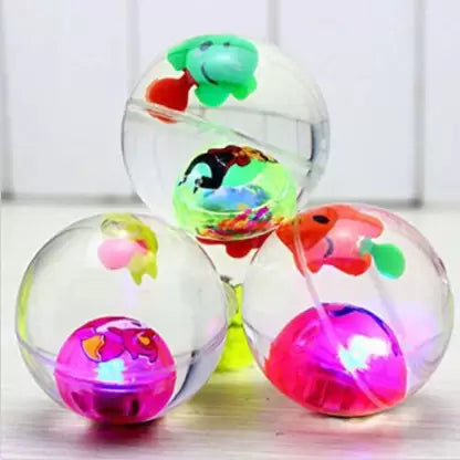 Glowing Ball Toy - Super Led Water Ball Size 55mm - Glowing Elastic Ball Kids Toy Gift