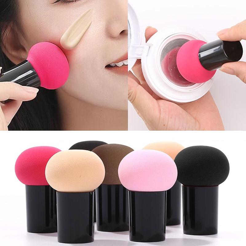 Sunisa Mushroom Head Beauty Blender Soft Powder Puff With Storage Case For Makeup - Beauty - Foundation