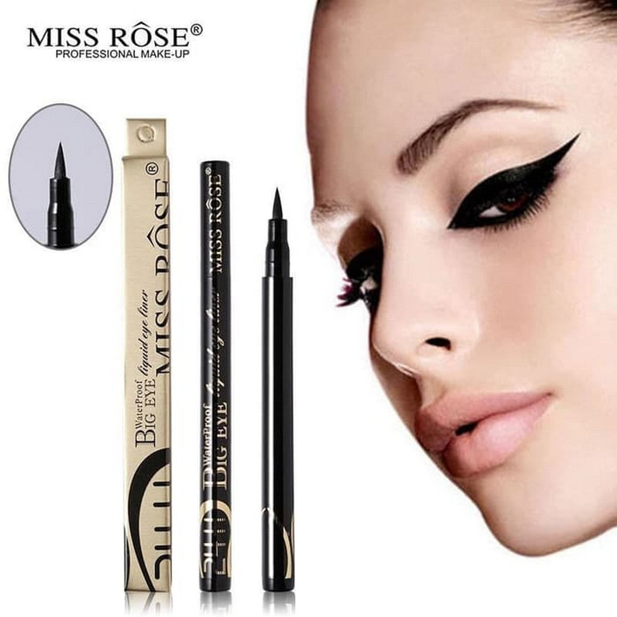 Miss Rose Liquid Eyeliner - Big Eye Waterproof 2ml 7402-117H