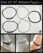 Deal of 3 Anklets – Thread Anklets for Women Latest Fashion Anklets for Girls Jewelry