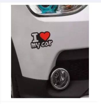 I Love My Car Sticker for Cars