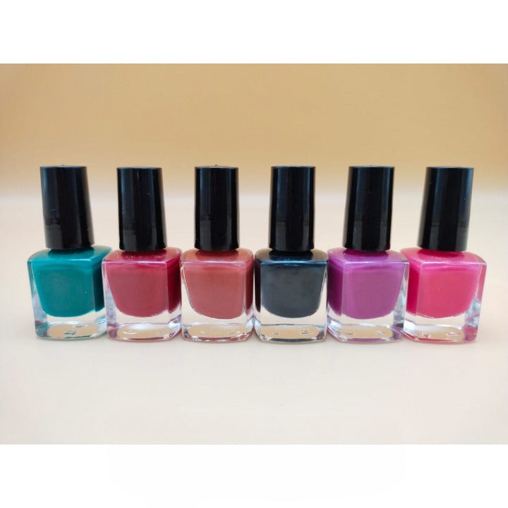 Glossy Nail Paint set - Pack of 6