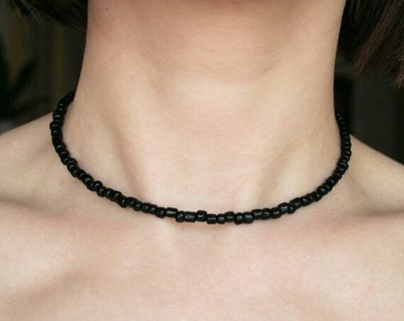 Black Beads Ladies Necklace For Women - Simple Choker - Ladies Haar - Neckless For Girls - Wedding Necklace - Fashion jewellery